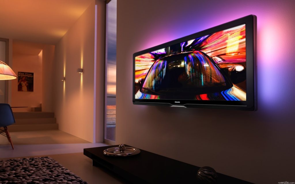televizorius ant sienos