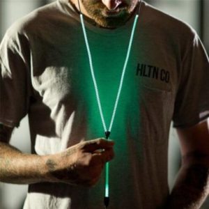 Briame Ecouteurs Luminous Light Metal Zipper Glow Dans L'obscurité